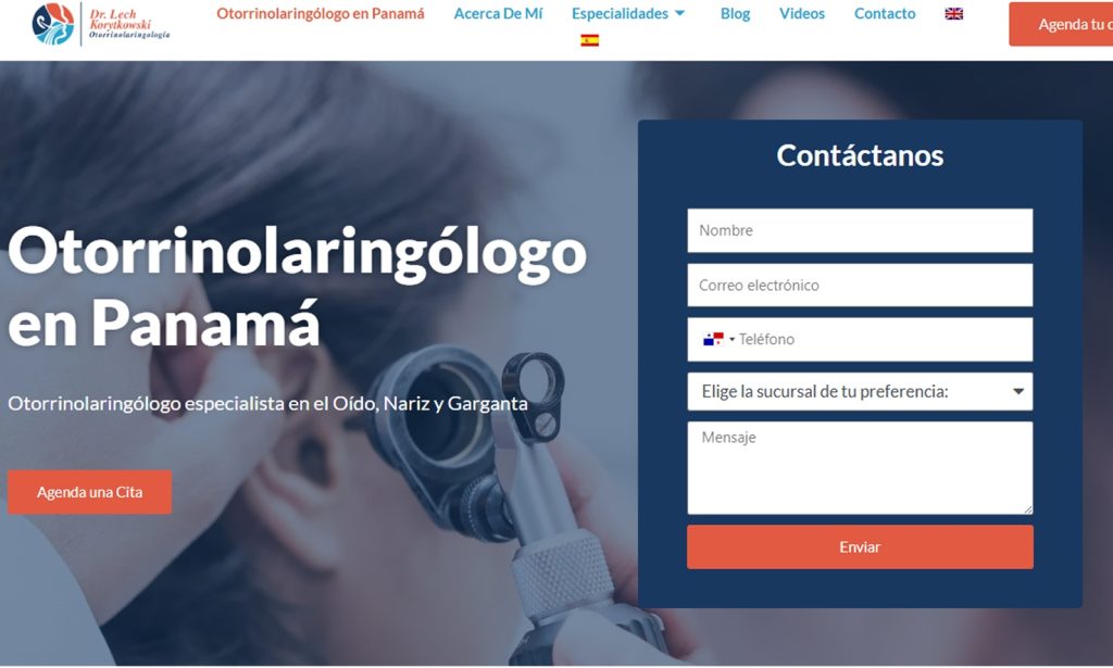 Captura del sitio web de Dr. Lech Korytkowski — Otorrinolaringología